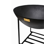 Outdoor XL Cast Iron Fire Pit in Black Iron H49cm W80cm - Rogey