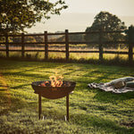 Outdoor XL Cast Iron Fire Pit in Rust H49cm W80cm - Rogey