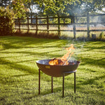 Outdoor XL Cast Iron Fire Pit in Rust H49cm W80cm - Rogey