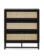 Padstow 3 Drawer Chest - Black - Rogey