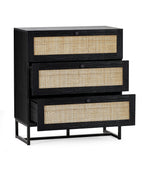 Padstow 3 Drawer Chest - Black - Rogey