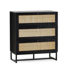 Padstow 3 Drawer Chest - Black - Rogey