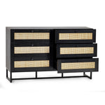 Padstow 6 Drawer Chest - Black - Rogey