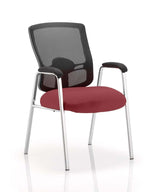 Portland Medium Mesh Back (Straight Leg) Visitor Chair with Arms - Rogey