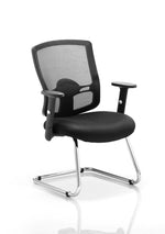 Portland Mesh Back Cantilever Visitor Chair with Arms - Rogey