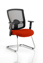 Portland Mesh Back Cantilever Visitor Chair with Arms - Rogey