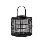 Portofino Wirework Lantern with Glass Insert Black H22cm W26cm - Rogey