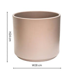 Prague Planter Taupe H24cm D28cm - Rogey