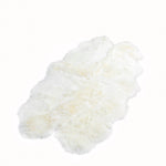 Quad Natural White Sheepskin Rug - Rogey