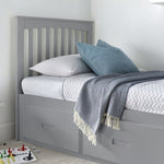 Quest Grey Wooden 3 Drawer Bed Single - Rogey