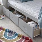 Quest Grey Wooden 3 Drawer Bed Single - Rogey