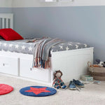 Quest White Wooden 3 Drawer Bed Single - Rogey