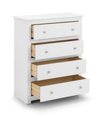 Radley 4 Drawer Chest - Surf White - Rogey