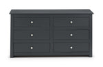 Radley 6 Drawer Chest - Anthracite - Rogey