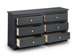 Radley 6 Drawer Chest - Anthracite - Rogey