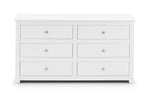 Radley 6 Drawer Chest - Surf White - Rogey