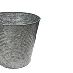 Ribbed Galvanised Planter D32Cm - Rogey