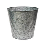 Ribbed Galvanised Planter D32Cm - Rogey