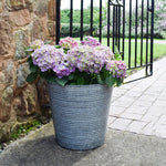 Ribbed Galvanised Planter D37cm - Rogey