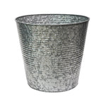 Ribbed Galvanised Planter D37cm - Rogey