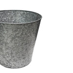 Ribbed Galvanised Planter D37cm - Rogey