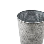 Ribbed Galvanised Vase H50cm - Rogey