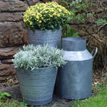 Ribbed Galvanised Vase H50cm - Rogey