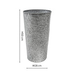 Ribbed Galvanised Vase H50cm - Rogey