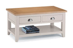 Richmond Coffee Table With 2 Drawers - Grey/Pale Oak - Rogey