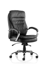 Rocky High Back Executive Black Leather Office Chair with Arms - Rogey