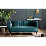 Salma Scalloped Back 2 Seater - Teal - Rogey