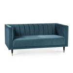 Salma Scalloped Back 2 Seater - Teal - Rogey