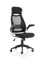 Saturn High Mesh Back Black Executive Office Chair with Arms - Rogey