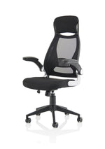 Saturn High Mesh Back Black Executive Office Chair with Arms - Rogey