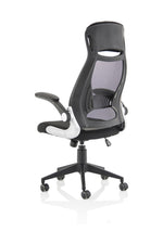 Saturn High Mesh Back Black Executive Office Chair with Arms - Rogey