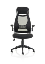 Saturn High Mesh Back Black Executive Office Chair with Arms - Rogey