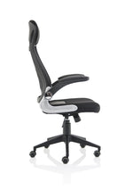 Saturn High Mesh Back Black Executive Office Chair with Arms - Rogey