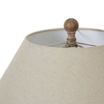 Saturn Table Lamp With Linen Shade - Rogey