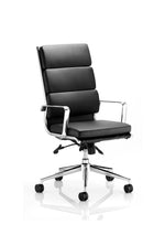 Savoy High Back Executive Black Leather Office Chair with Arms - Rogey