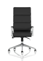 Savoy High Back Executive Black Leather Office Chair with Arms - Rogey