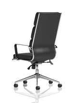 Savoy High Back Executive Black Leather Office Chair with Arms - Rogey