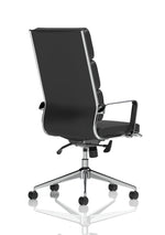 Savoy High Back Executive Black Leather Office Chair with Arms - Rogey