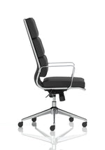 Savoy High Back Executive Black Leather Office Chair with Arms - Rogey