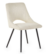 Set Of 2 Iris Boucle Dining Chairs - Ivory - Rogey