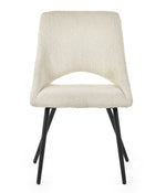 Set Of 2 Iris Boucle Dining Chairs - Ivory - Rogey