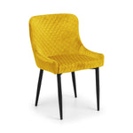 Set Of 2 Luxe Velvet Dining Chairs - Mustard - Rogey