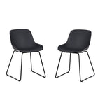 Set Of 2 Rocco Chairs - Dark Grey - Rogey