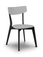 Set Of 4 Casa Dining Chairs Grey/Black - Rogey