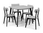 Set Of 4 Casa Dining Chairs Grey/Black - Rogey