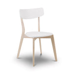 Set Of 4 Casa Dining Chairs White/Oak - Rogey